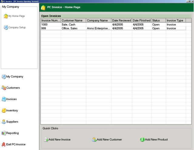 PC Invoice Free Edition Screenshot